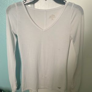 Hollister White Sleeve Shirt
